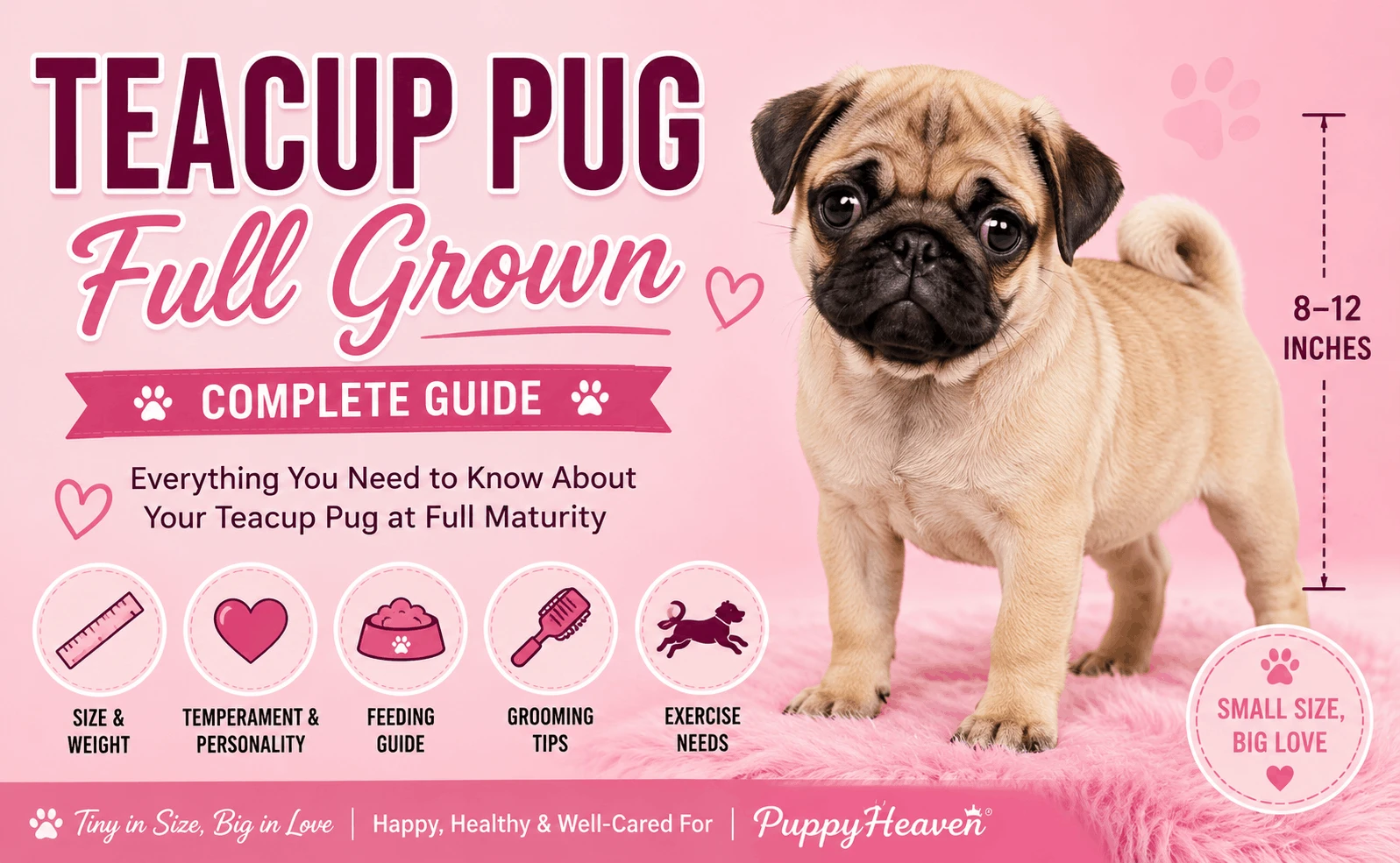 Teacup Pug Full Grown: Size, Weight, Care & Complete Guide